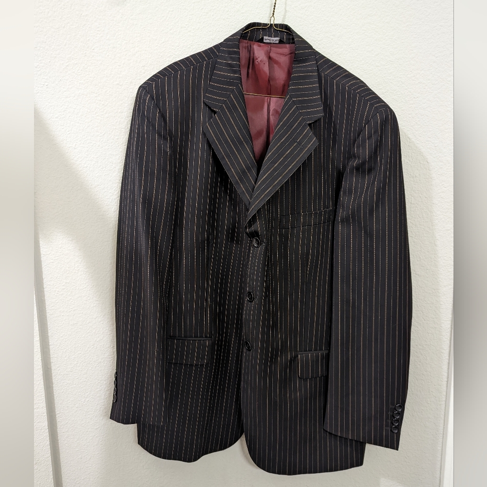 Sophisticated Black Pinstripe Blazer